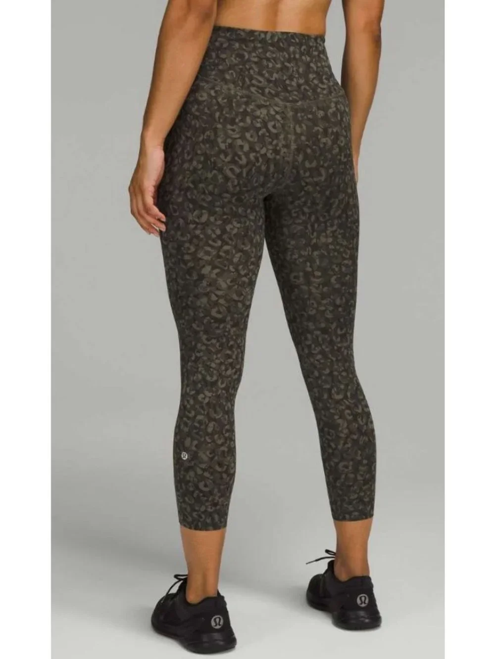 Lululemon Base Pace High-Rise Crop Green Camo-sz 2
